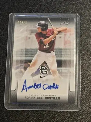 2017 Leaf Perfect Game National Showcase #BA-ADC Adrian Del Castillo #/50 - Baseball Card Single