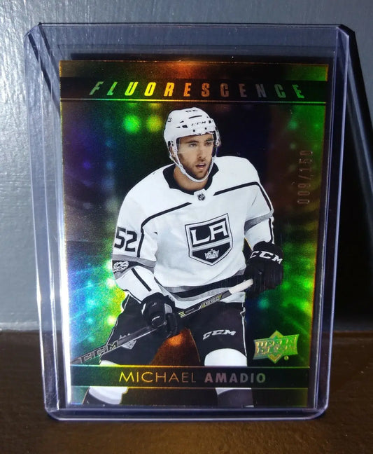 2017 Michael Amadio Upper Deck Fluorescence #F-18 Hockey Card #/150 - Hockey Card Single