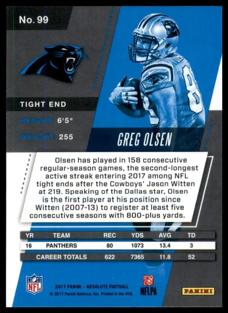 2017 Panini Absolute - Greg Olsen #99