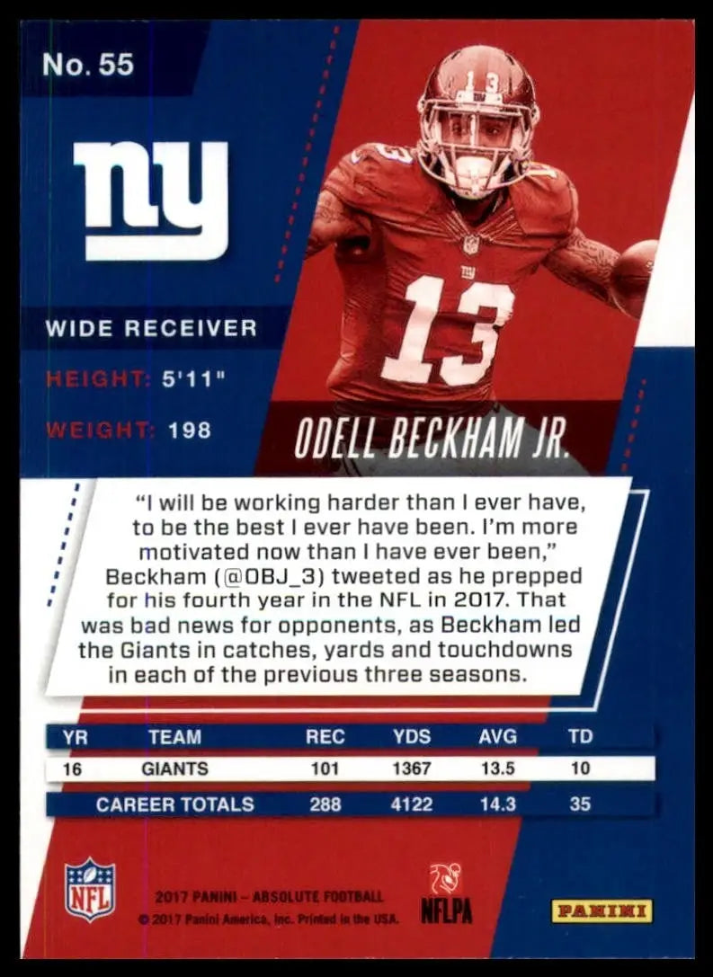 2017 Panini Absolute - Odell Beckham Jr. #55