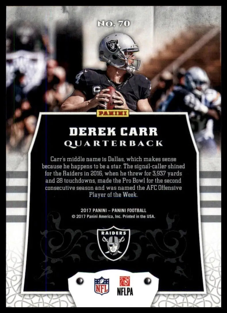 2017 Panini - Derek Carr #70