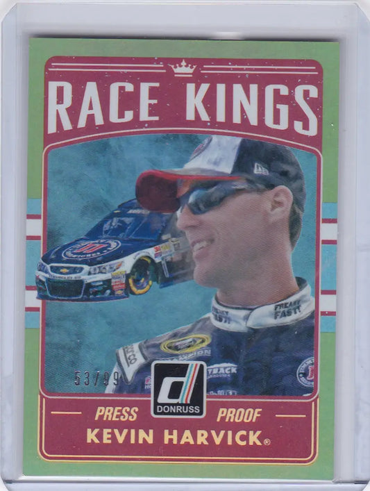 2017 Panini Donruss 53/99 Press Proof - #4 Kevin Harvick - Racing Card Single