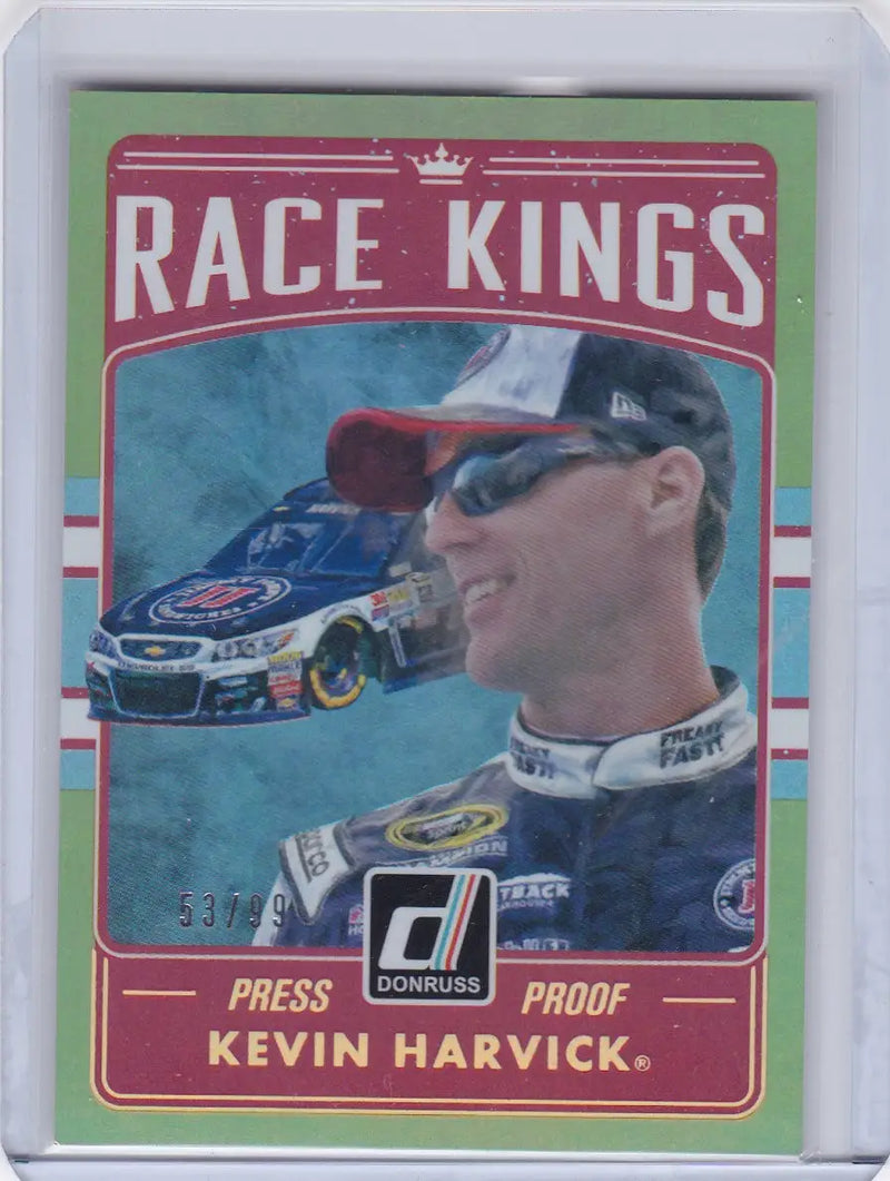 2017 Panini Donruss 53/99 Press Proof - #4 Kevin Harvick - Racing Card Single