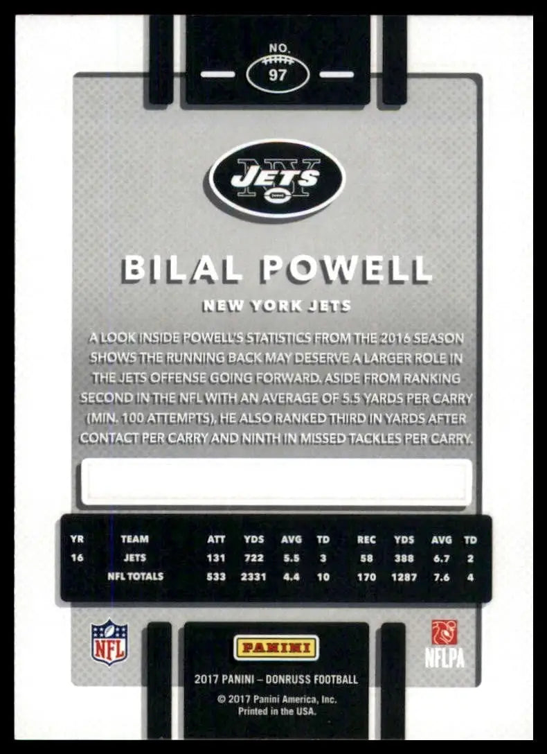 2017 Panini Donruss - Bilal Powell #97