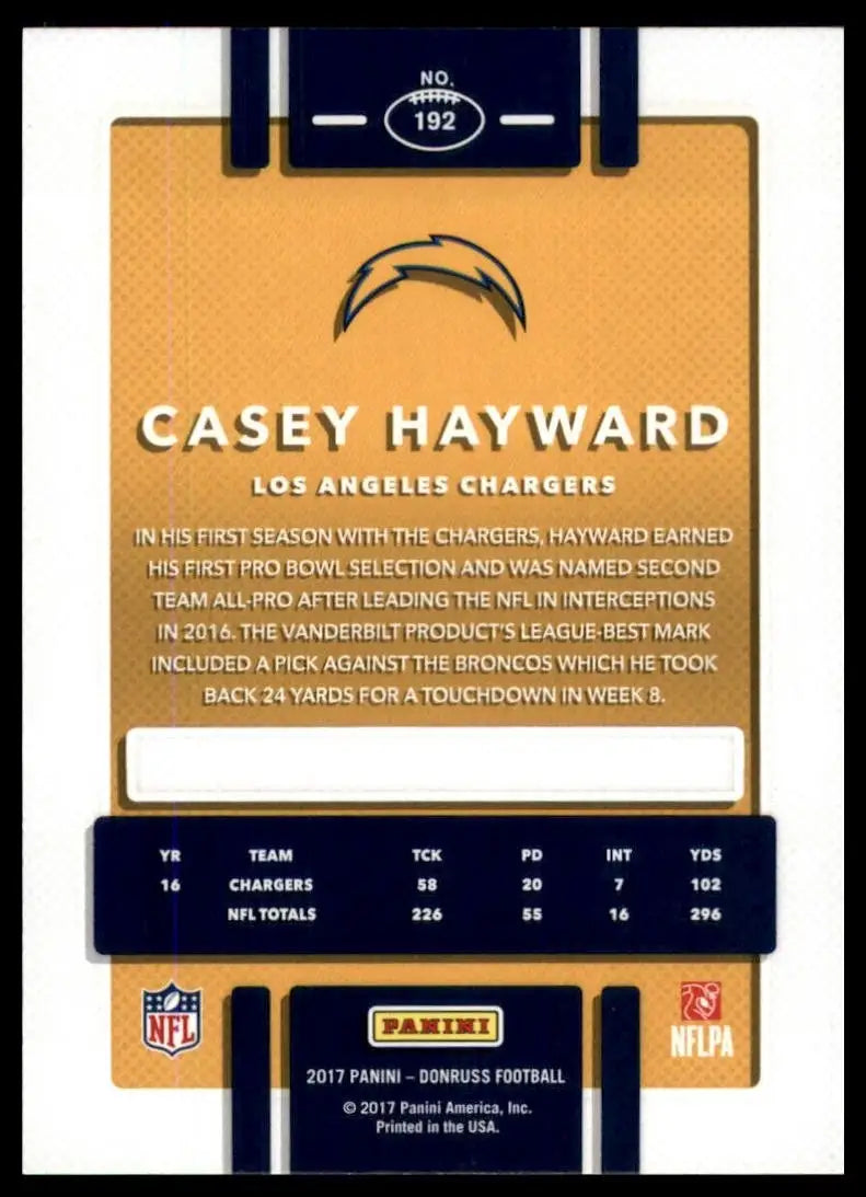 2017 Panini Donruss - Casey Hayward #192