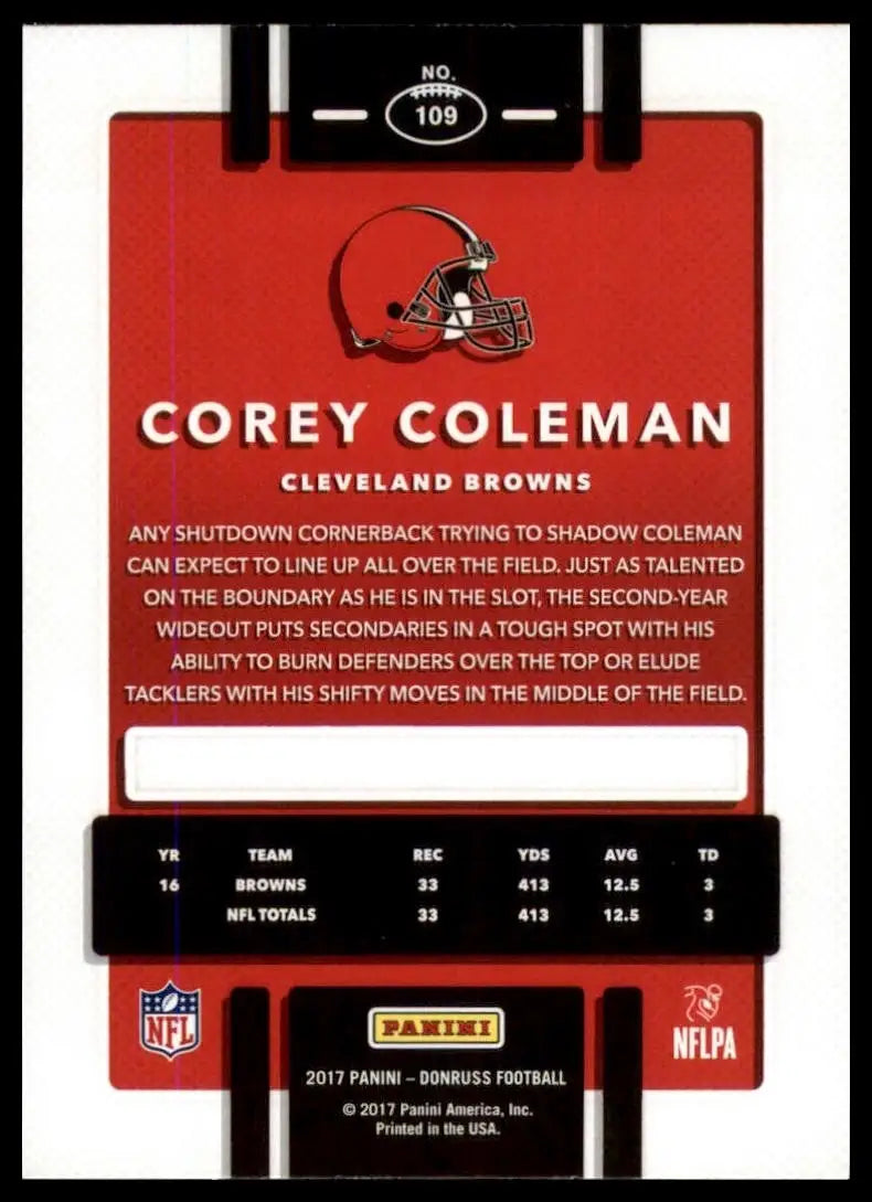 2017 Panini Donruss - Corey Coleman #109