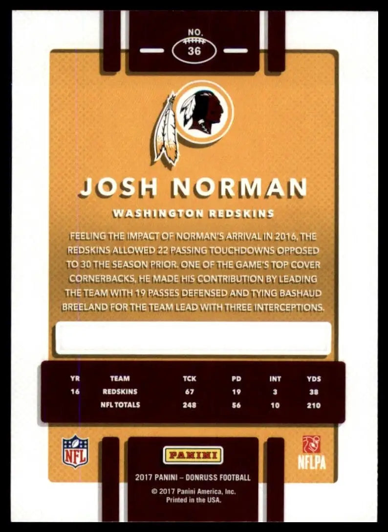 2017 Panini Donruss - Josh Norman #36