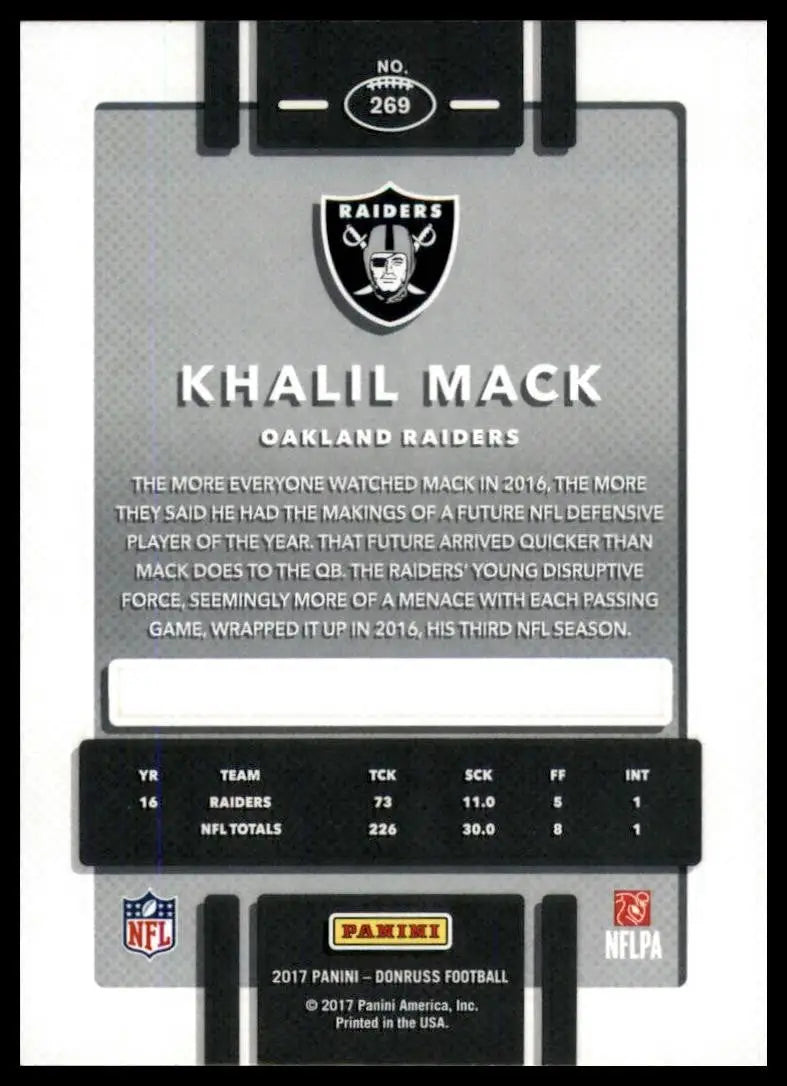2017 Panini Donruss - Khalil Mack #269