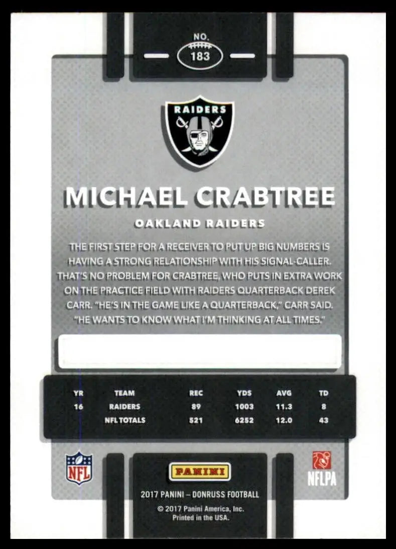 2017 Panini Donruss - Michael Crabtree #183