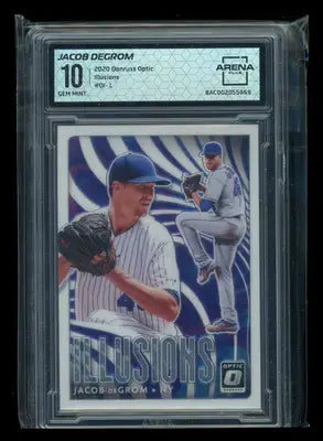 2017 Panini Donruss Optic Illusions Jacob deGrom #OI-1 Baseball Arena Club 10 - Baseball Card Single