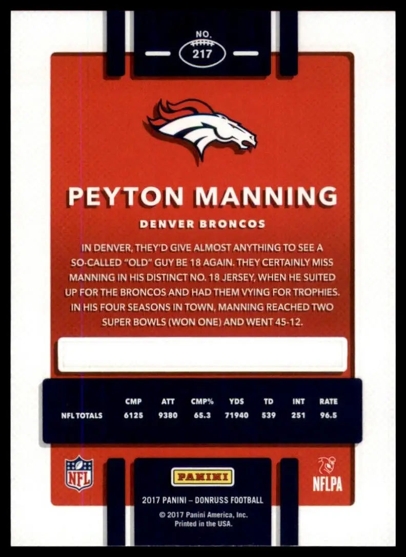 2017 Panini Donruss - Peyton Manning #217