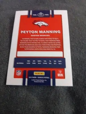 2017 Panini Donruss - Peyton Manning #217. Denver Broncos. NRMT+ - Football Card Single
