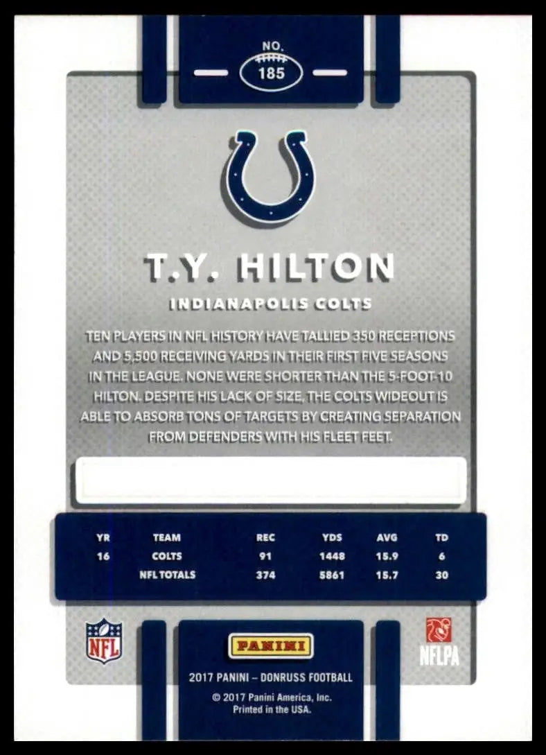 2017 Panini Donruss - T.Y. Hilton #185