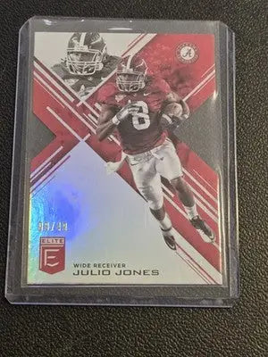 2017 Panini Elite Draft Picks #56 Julio Jones Red Die Cut #/49 - Football Card Single