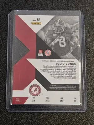 2017 Panini Elite Draft Picks #56 Julio Jones Red Die Cut #/49 - Football Card Single