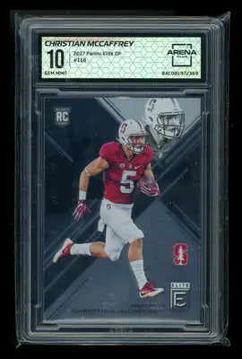 2017 Panini Elite Draft Picks Christian McCaffrey #118 RC Football Arena Club 10 - Football Card Single