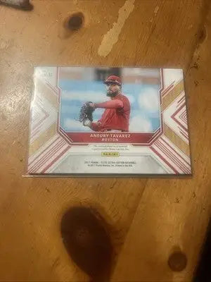 2017 Panini Elite Extra Edition Aneury Tavarez baseball card front view