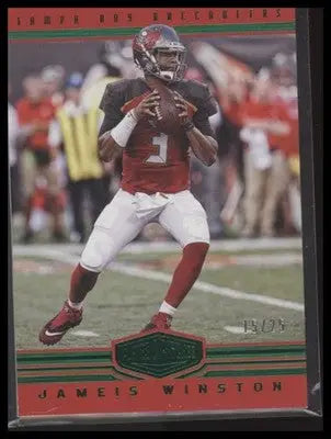 2017 Panini Plates & Patches Jameis Winston #48 Green #/25 Buccaneers - Football Card Single