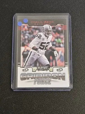 2017 Panini Playoff #11 Khalil Mack Gridiron Force 3rd Down #/25 - Football Card Single