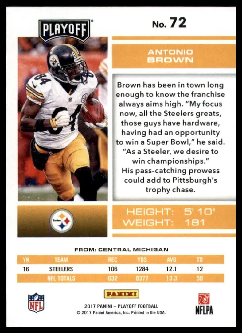 2017 Panini Playoff - Antonio Brown #72