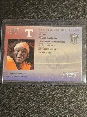 2017 Panini Prestige #11 Alvin Kamara NFL Passport - Football Card Single