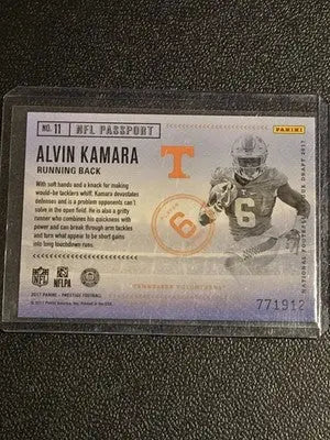 2017 Panini Prestige #11 Alvin Kamara NFL Passport - Football Card Single