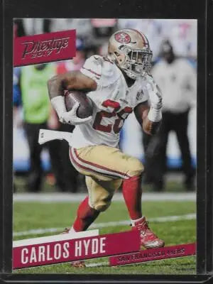 Original gloss Carlos Hyde football card from Panini Prestige 2017 Simply Sandoval