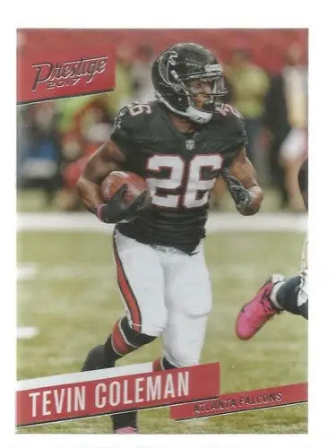 Original gloss 2017 Panini Prestige Tevin Coleman Falcons football card by Simply Sandoval