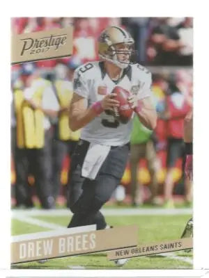 2017 Panini Prestige Drew Brees football card with original gloss from Simply Sandoval
