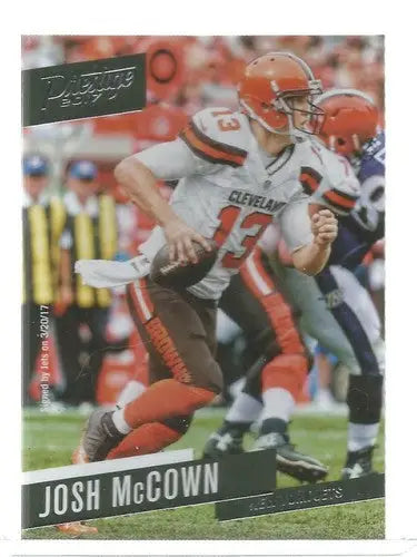 2017 Panini Prestige football trading card featuring Josh McCown in Browns uniform, sports cards