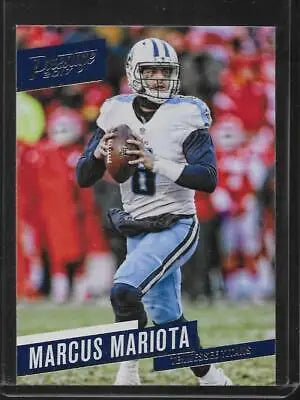 Original gloss of Marcus Mariota football trading card from 2017 Panini Prestige Titans