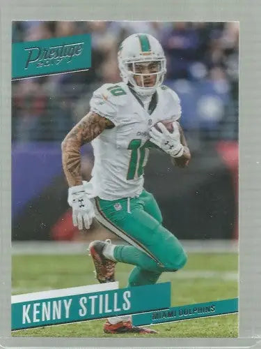 2017 Panini Prestige Kenny Stills football card with original gloss Dolphins Simply Sandoval