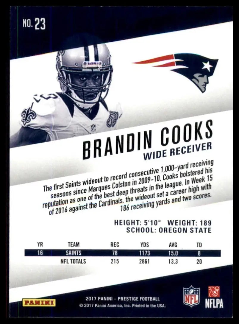 2017 Panini Prestige - Brandin Cooks #23