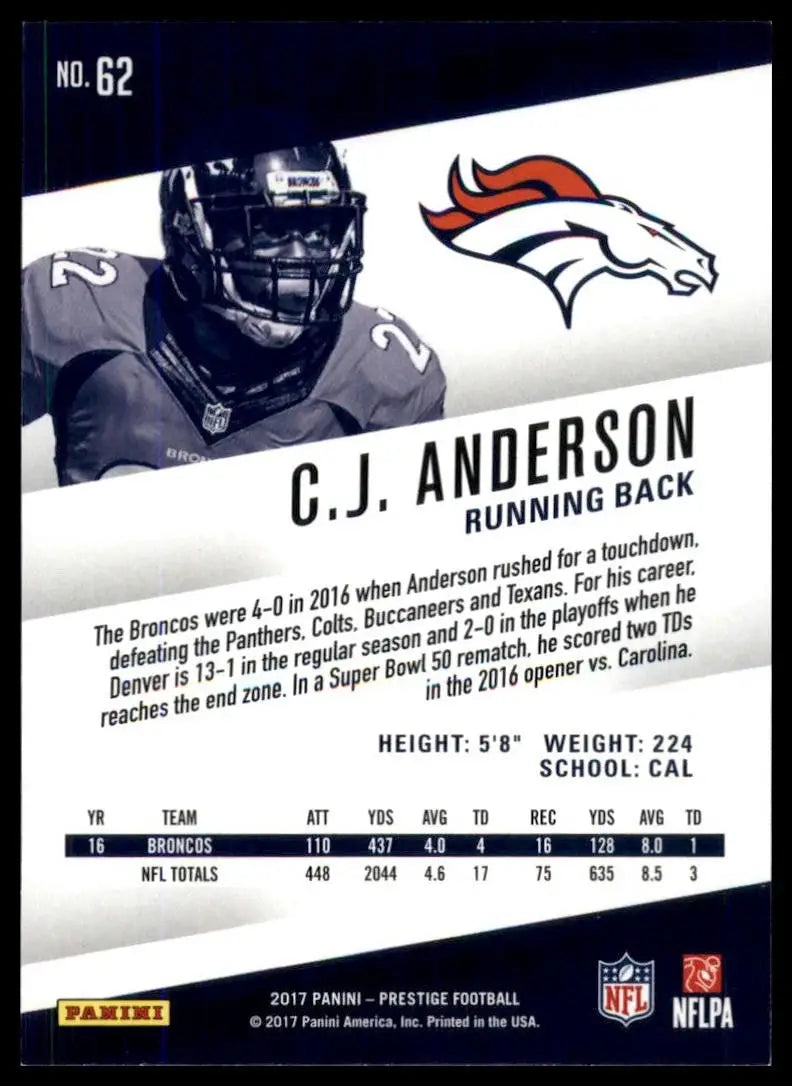 2017 Panini Prestige - C.J. Anderson #62
