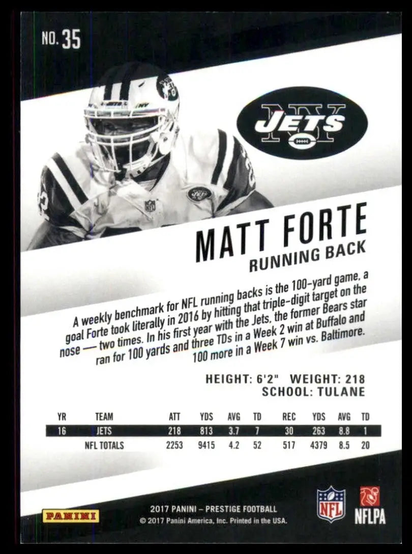 2017 Panini Prestige - Matt Forte #35