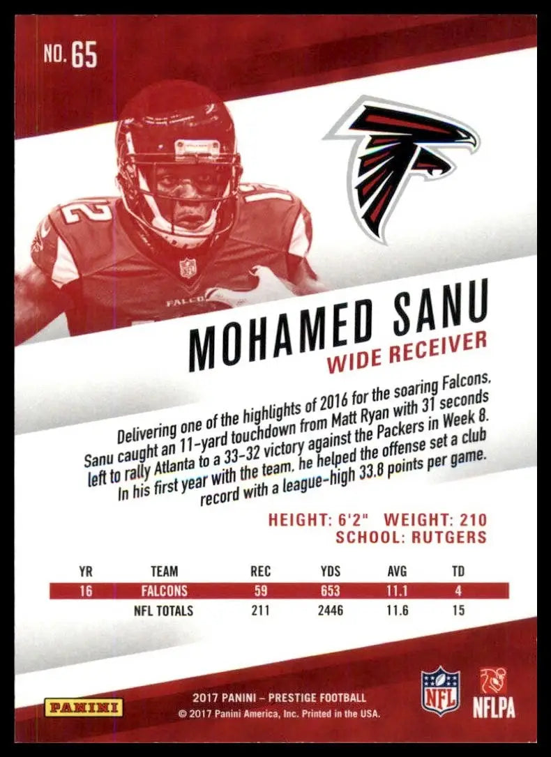 2017 Panini Prestige - Mohamed Sanu #65