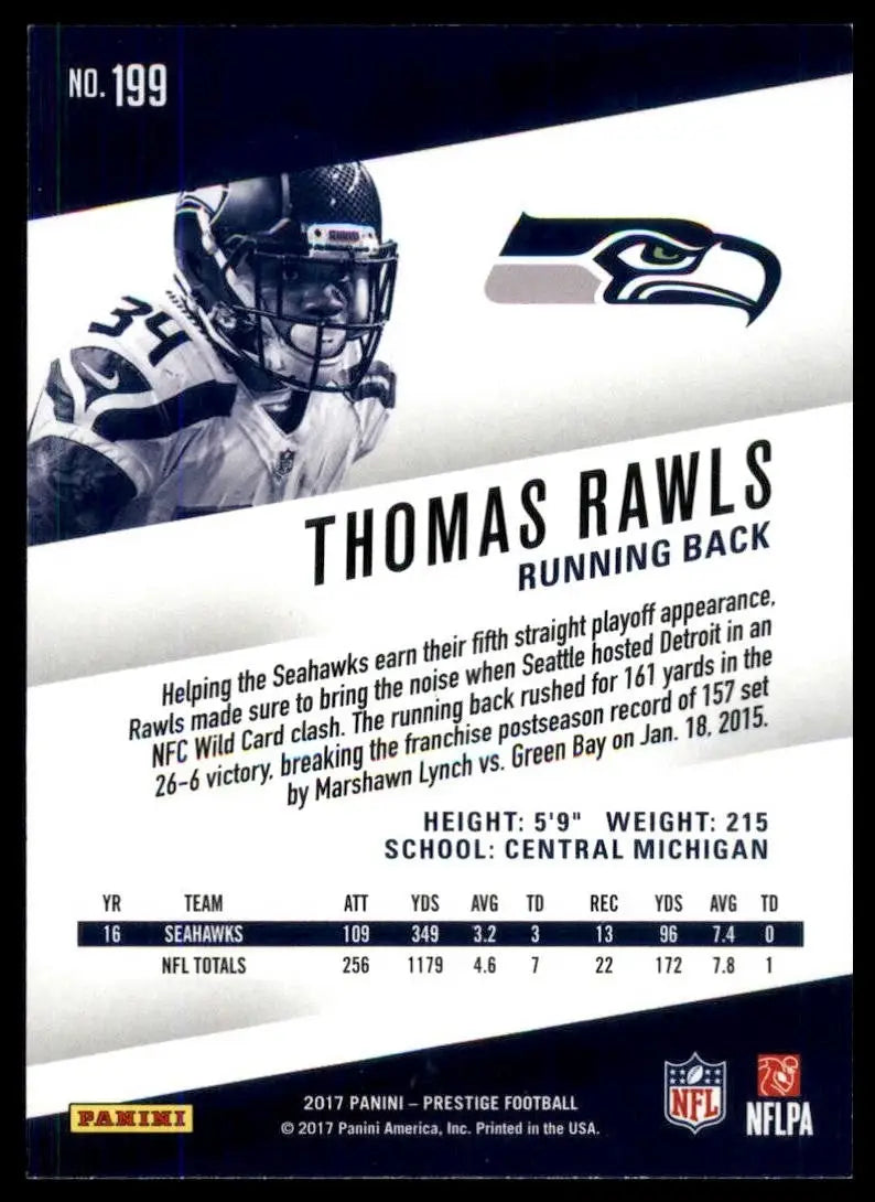 2017 Panini Prestige - Thomas Rawls #199