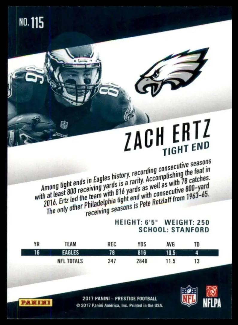 2017 Panini Prestige - Zach Ertz #115