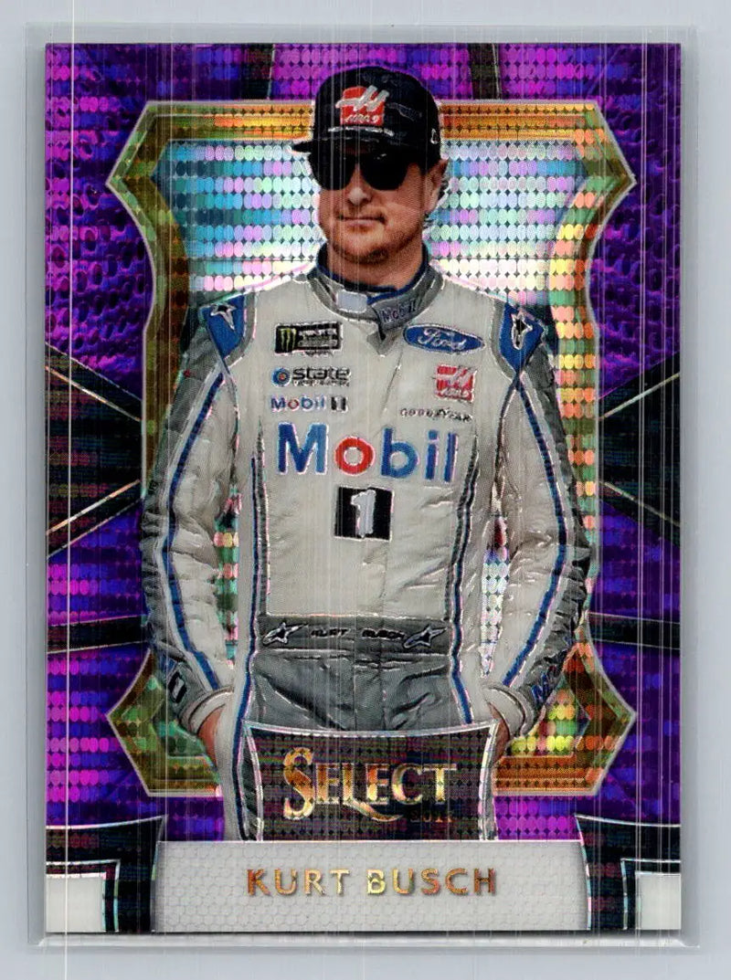 2017 Panini Select #18 Kurt Busch Purple Pulsar Prizms - Racing Card Single