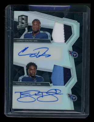 2017 Panini Spectra Prizm Corey Davis Taywan Taylor #RDPA-TT Auto 07/25 Patch - Football Card Single