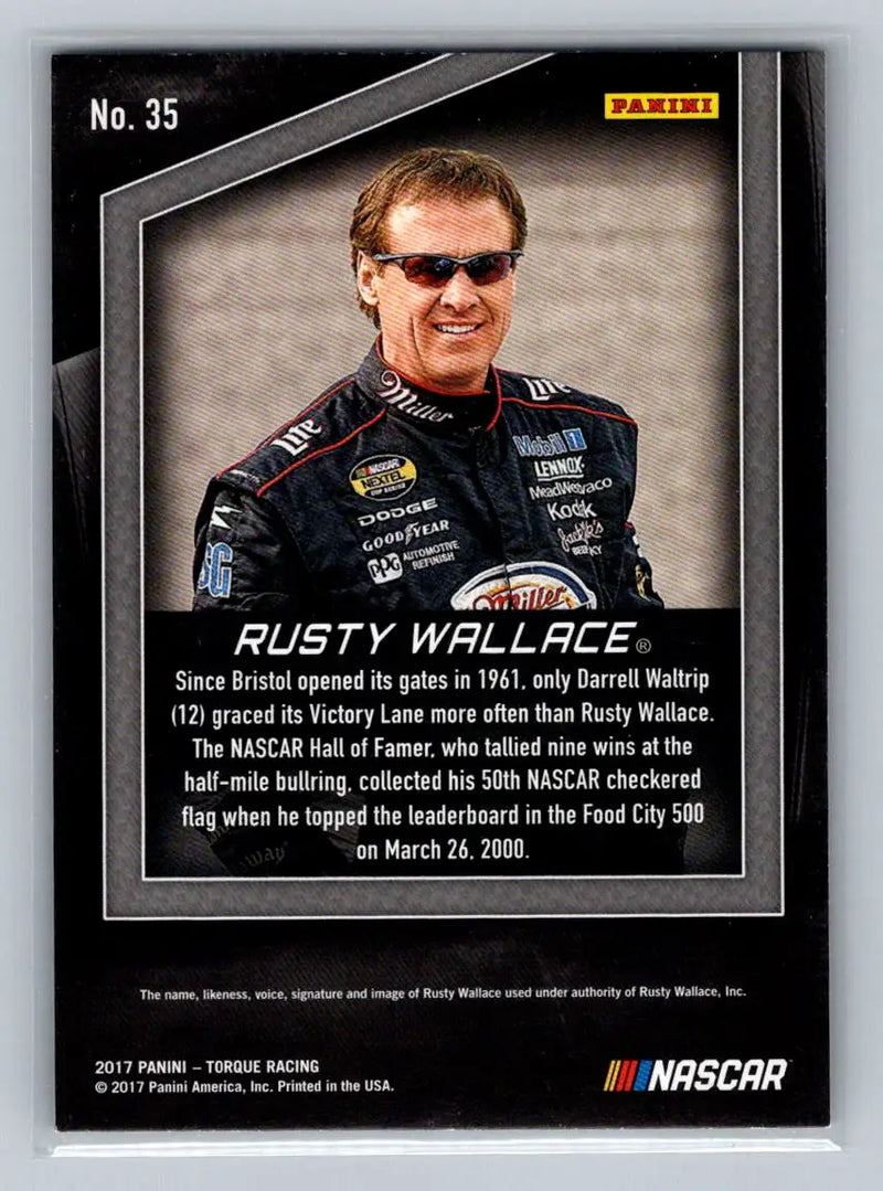 2017 Panini Torque #35 Rusty Wallace Penske Racing South - Racing Card Single