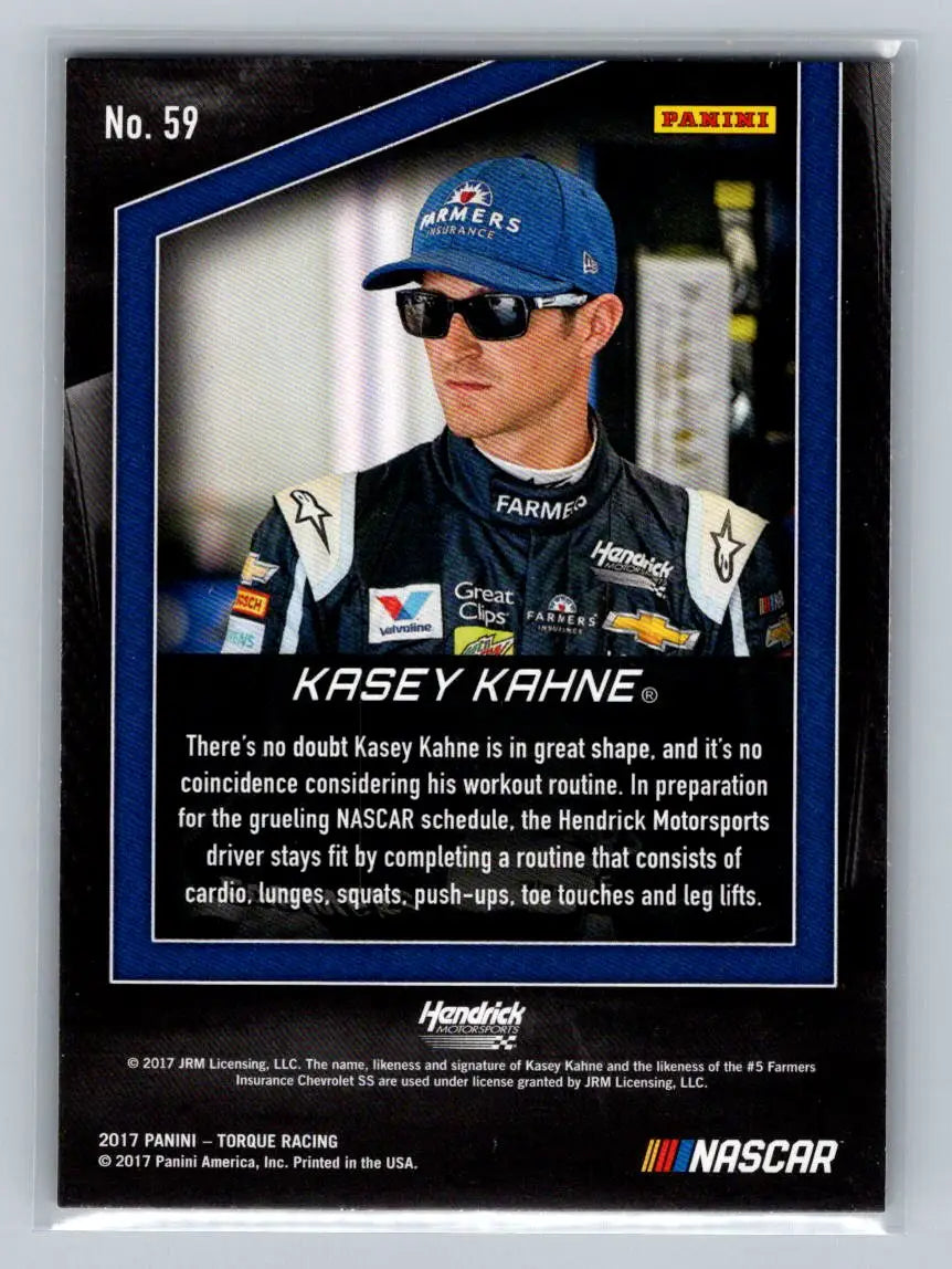 2017 Panini Torque #59 Kasey Kahne Gold Hendrick Motorsports - Racing Card Single