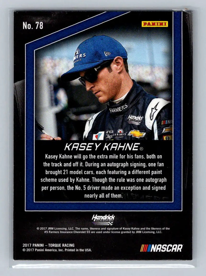 2017 Panini Torque #78 Kasey Kahne Hendrick Motorsports - Racing Card Single