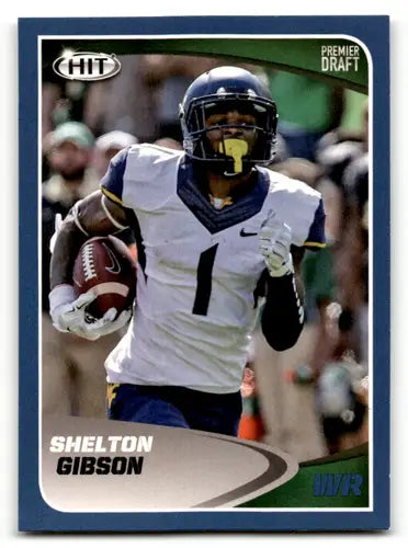 Shelton Gibson football card from 2017 SAGE Hit Premier Draft Blue series