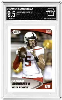 2017 Sage Hit Premier Draft Patrick Mahomes II #5 Football Arena Club 9.5 - Football Card Single