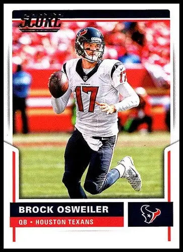 Original gloss collectible football card featuring Brock Osweiler Houston Texans displayed in mosley nm-mt ravens product
