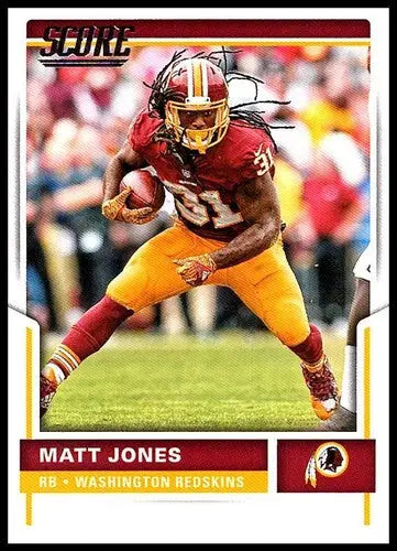 Original gloss Matt Jones football card from 2017 Score NM-MT Redskins