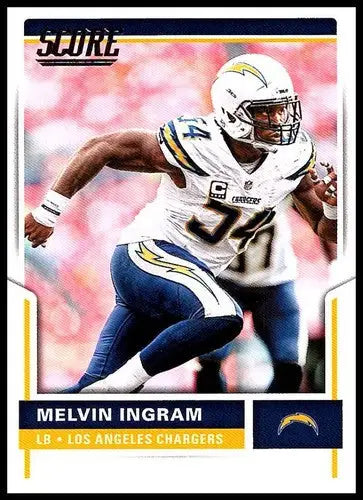 Melvin Ingram football card with original gloss from 2017 Score #159 NM-MT