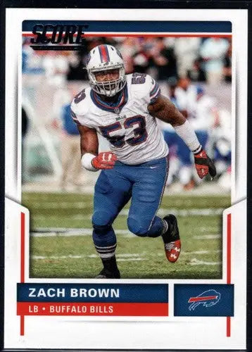 2017 Score #196 Zach Brown NM-MT Bills - Football Card Single