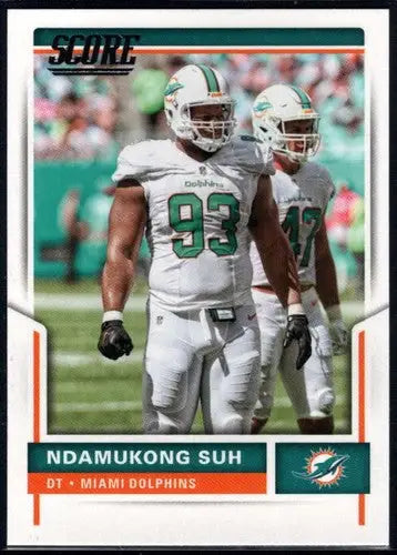 Original gloss Ndamukong Suh football card 2017 Score NM-MT Dolphins